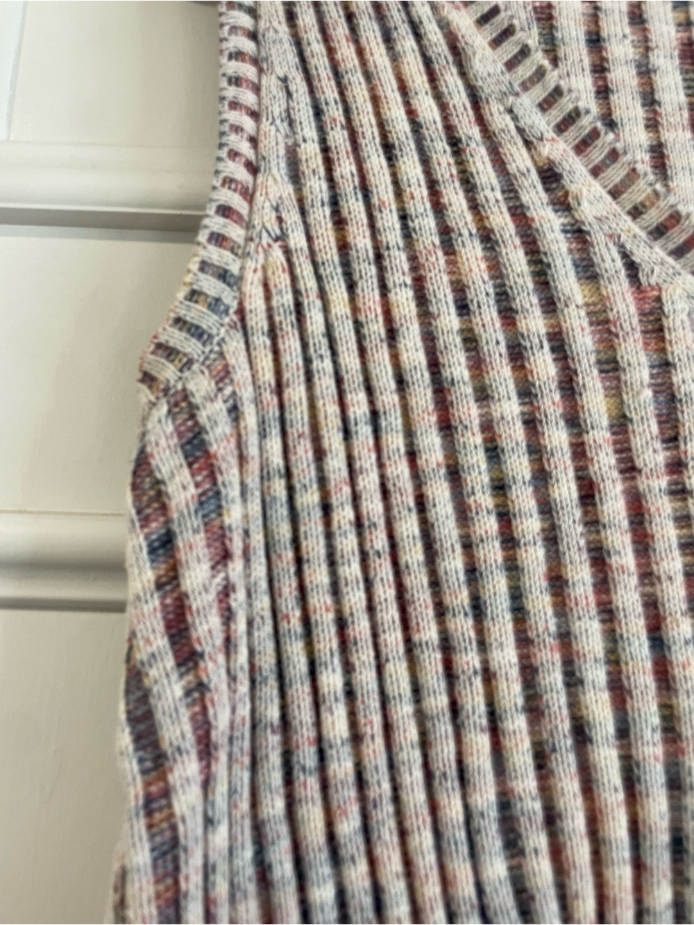 Retro Universal Thread Ribbed Vest Cardigan - Picture 3 of 7
